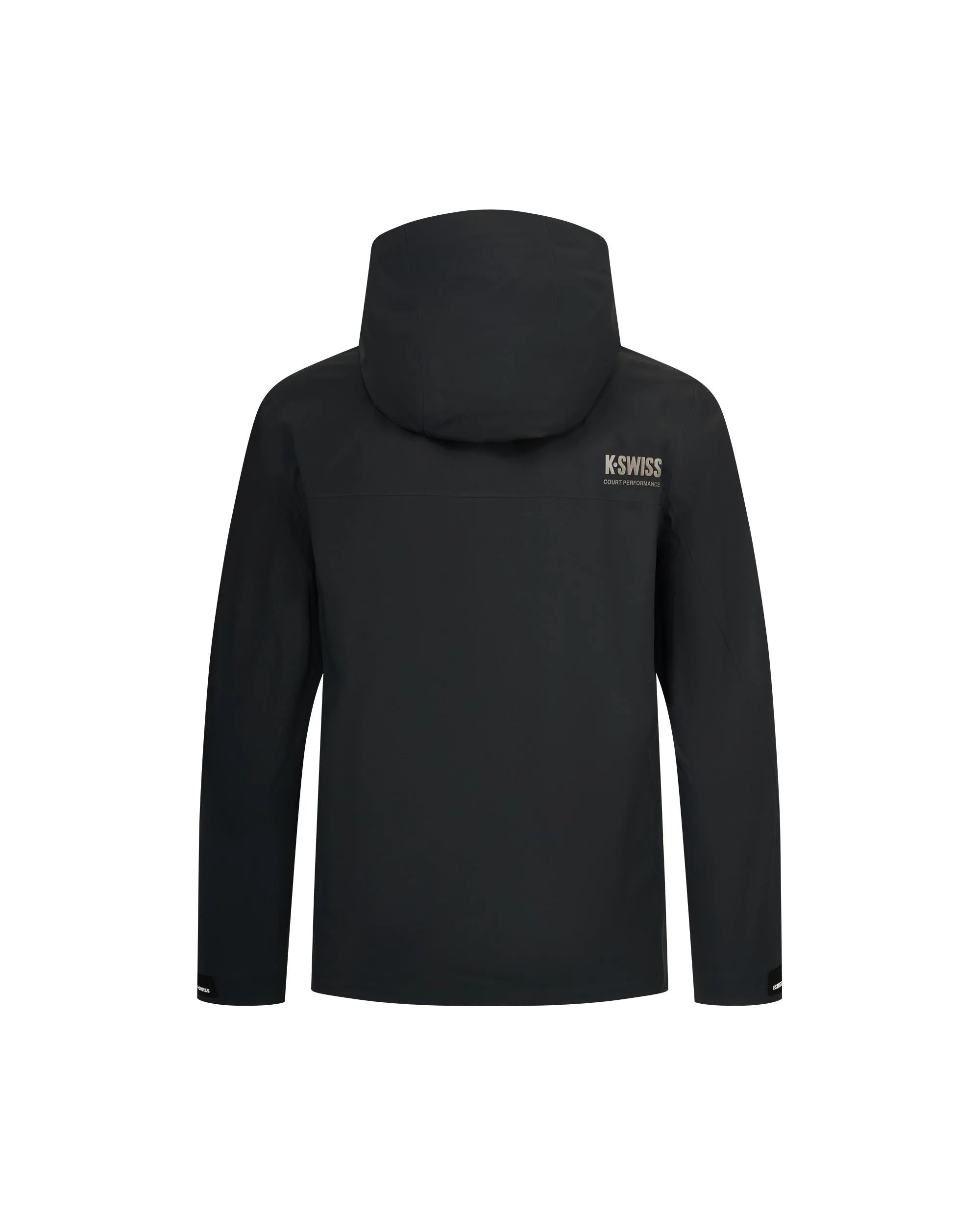 1011485-008 | MEN'S K-SWISS LOGO WATER-REPELLENT HOODED JACKET | BLACK