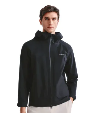 1011485-008 | MEN'S K-SWISS LOGO WATER-REPELLENT HOODED JACKET | BLACK