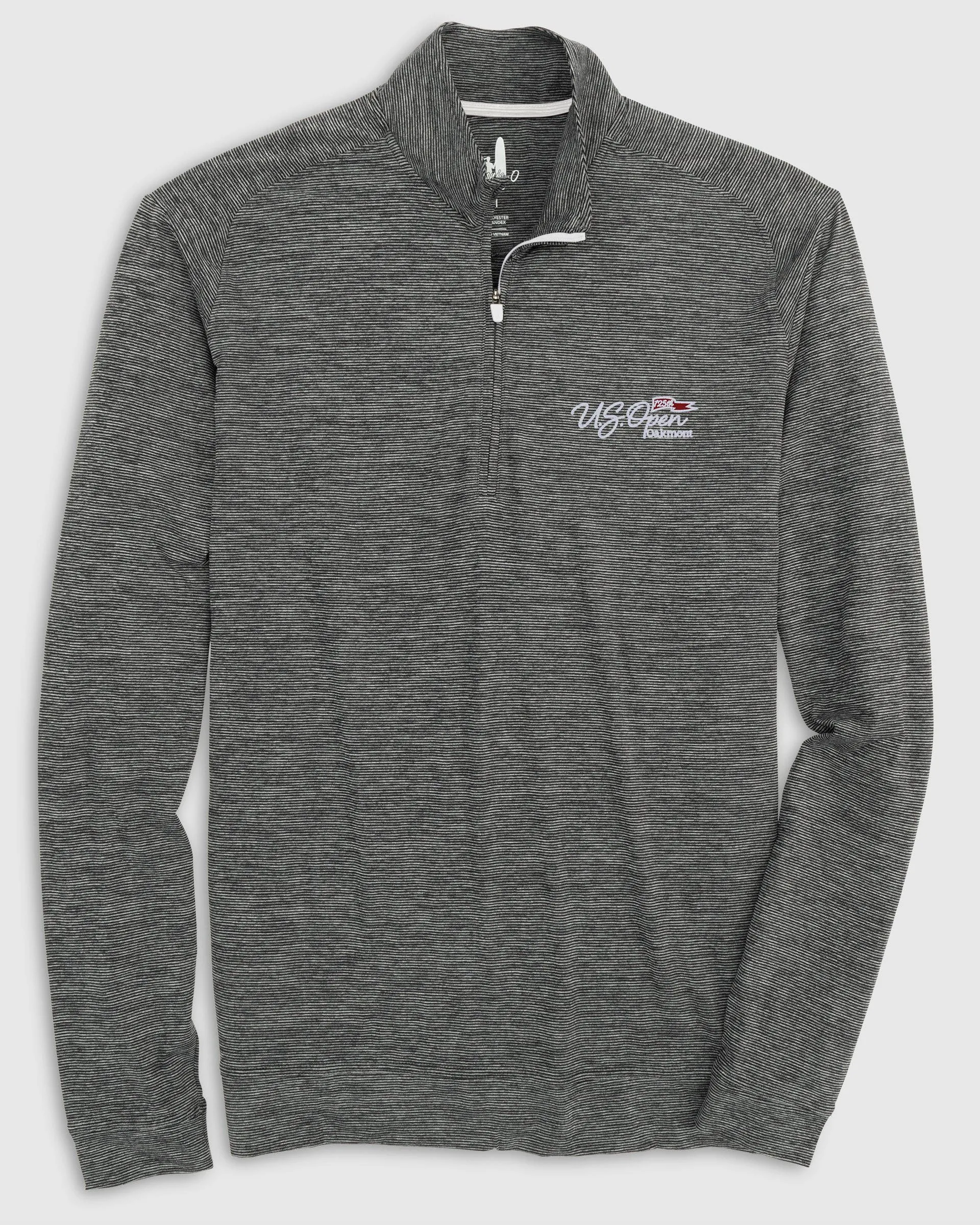 125th U.S. Open Vaughn Striped Performance 1/4 Zip - Flag Logo