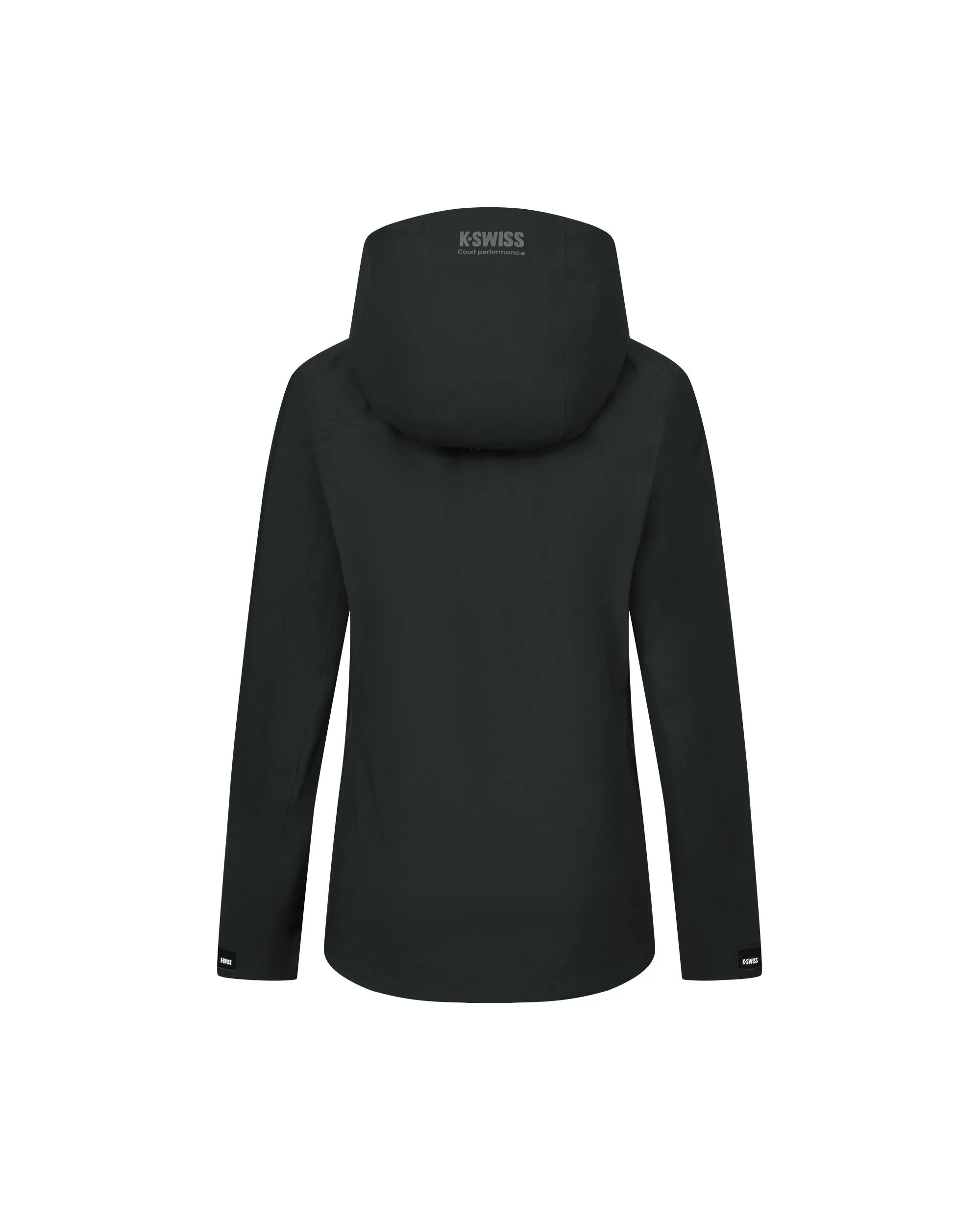 1911518-008 | WOMEN'S K-SWISS LOGO WATER-REPELLENT HOODED JACKET | BLACK