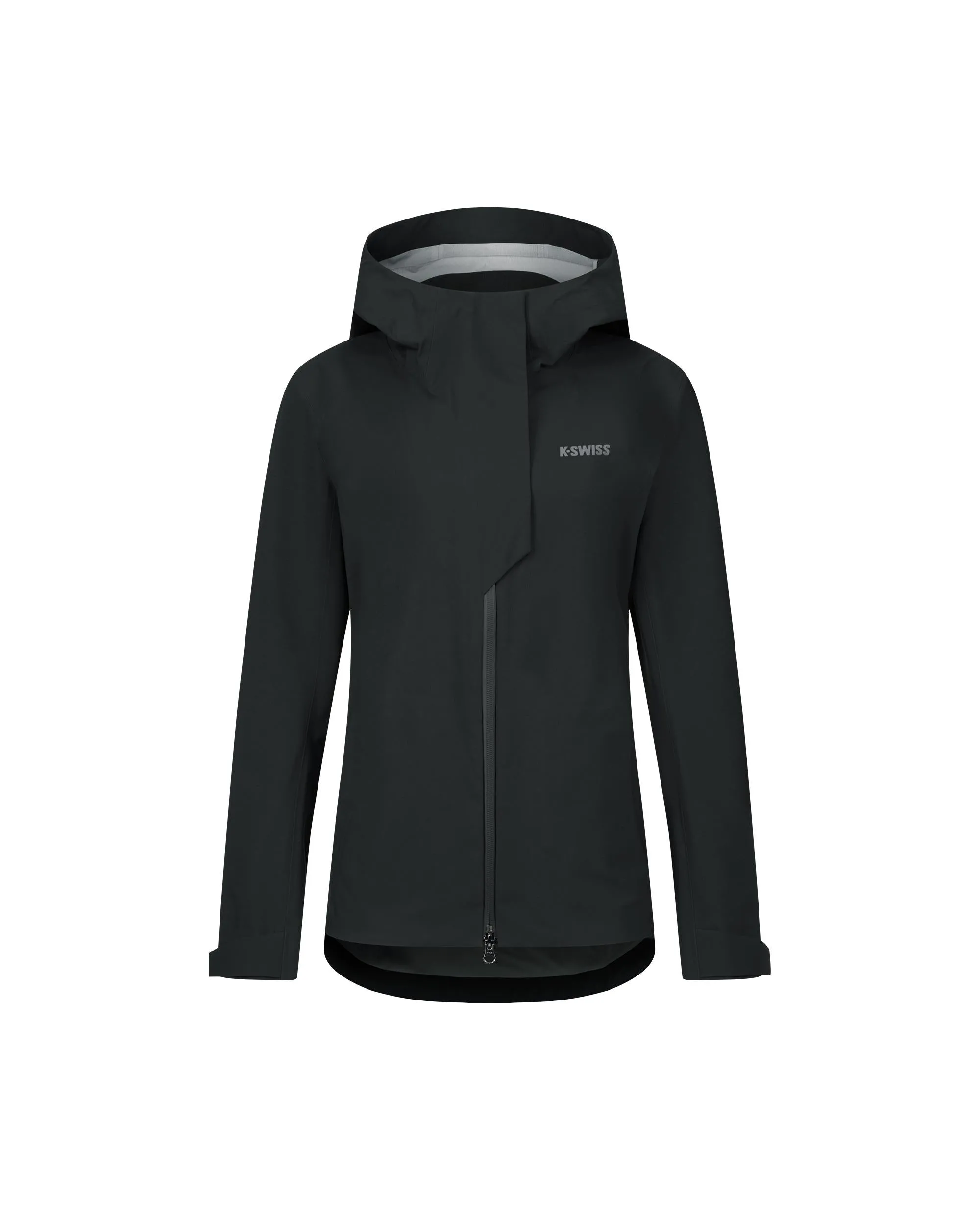 1911518-008 | WOMEN'S K-SWISS LOGO WATER-REPELLENT HOODED JACKET | BLACK
