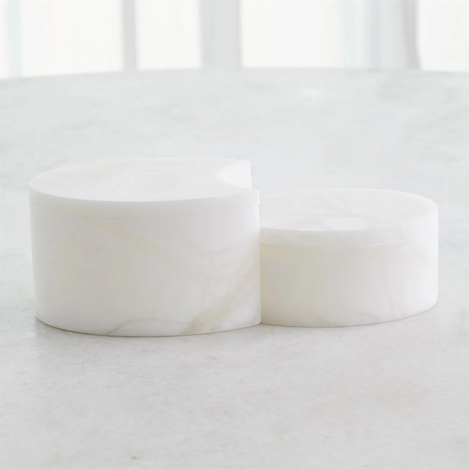 Alabaster Oval Tissue Box