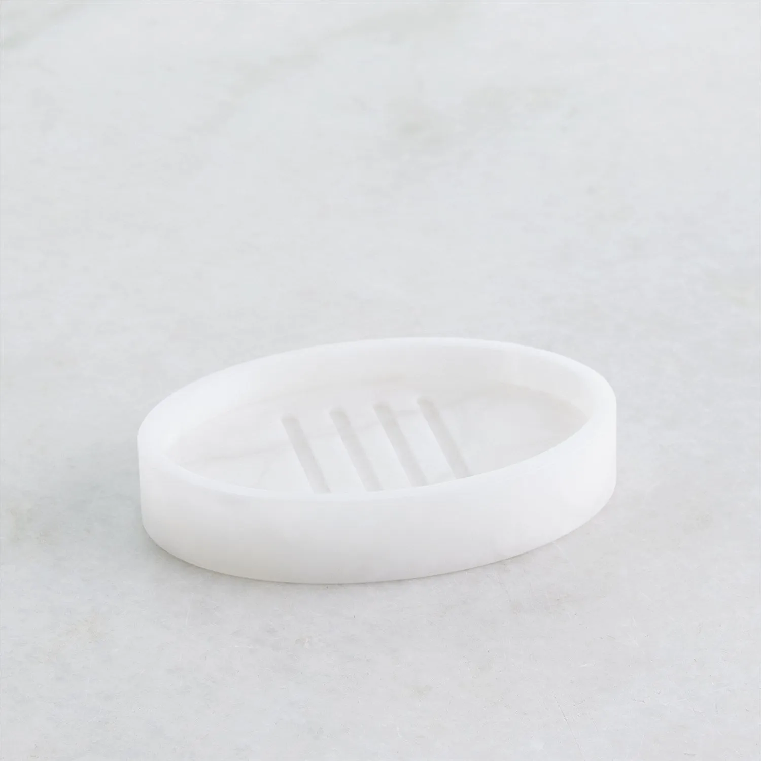 Alabaster Oval Tissue Box