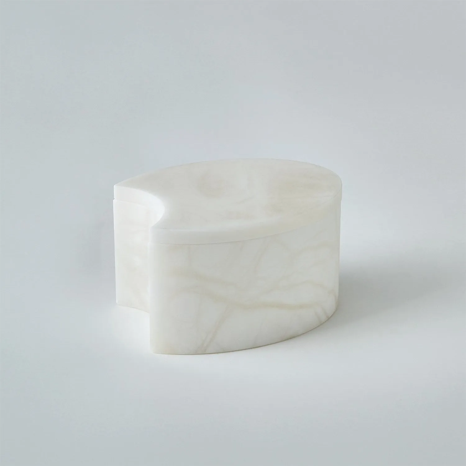 Alabaster Oval Tissue Box