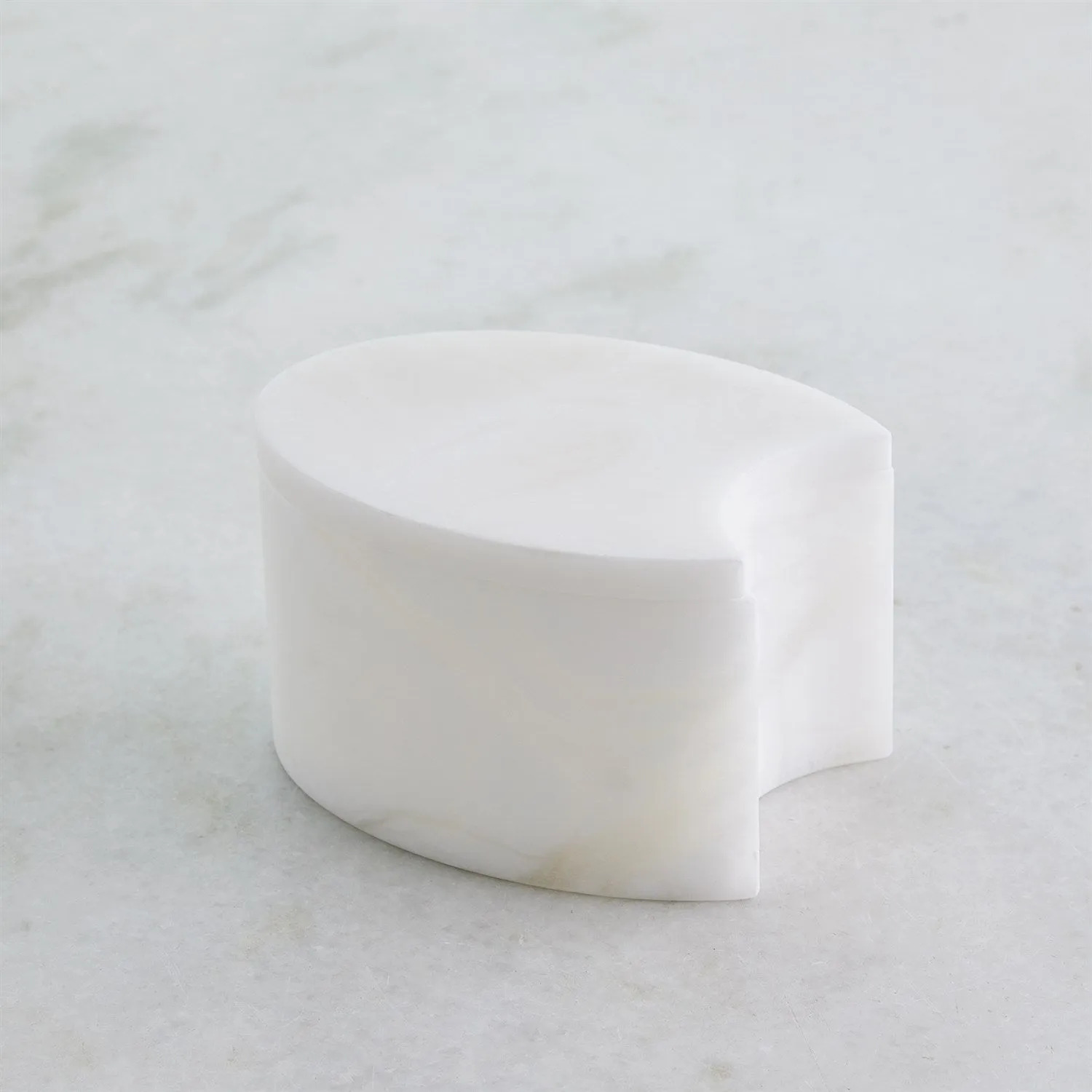 Alabaster Oval Tissue Box
