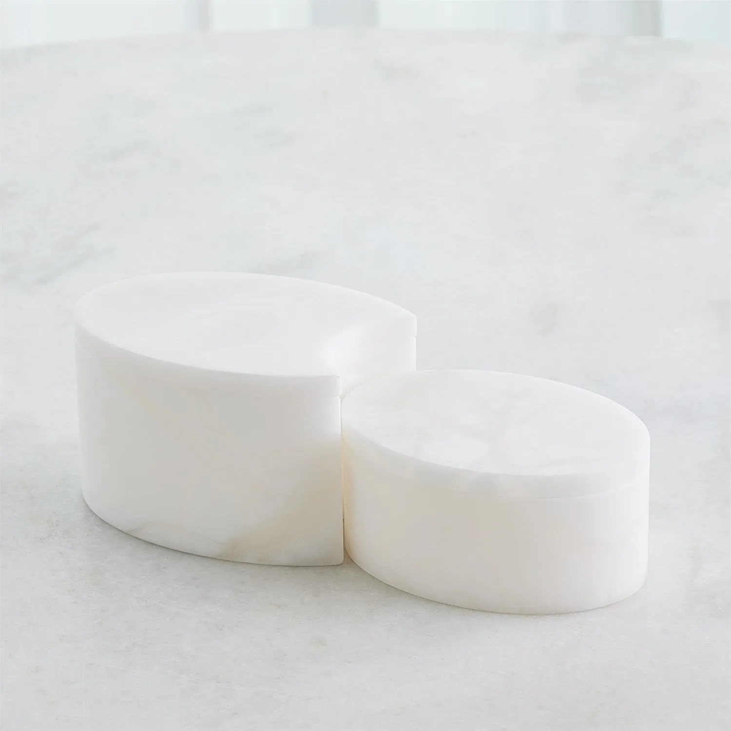 Alabaster Oval Tissue Box