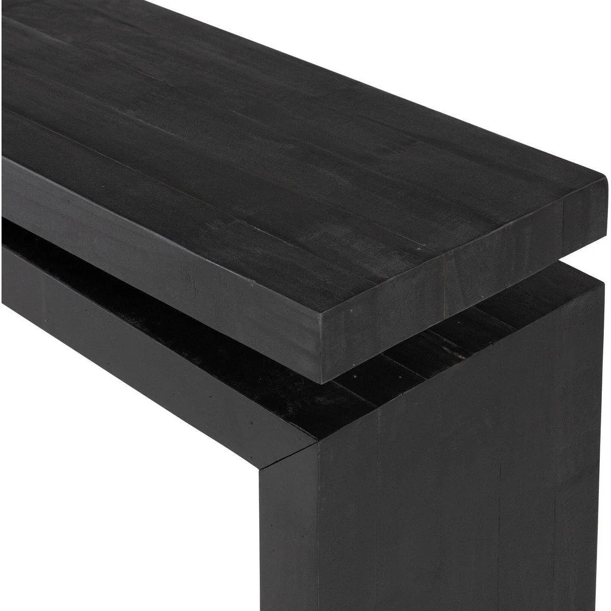 Alaric 79" Console Table - Aged Black Pine
