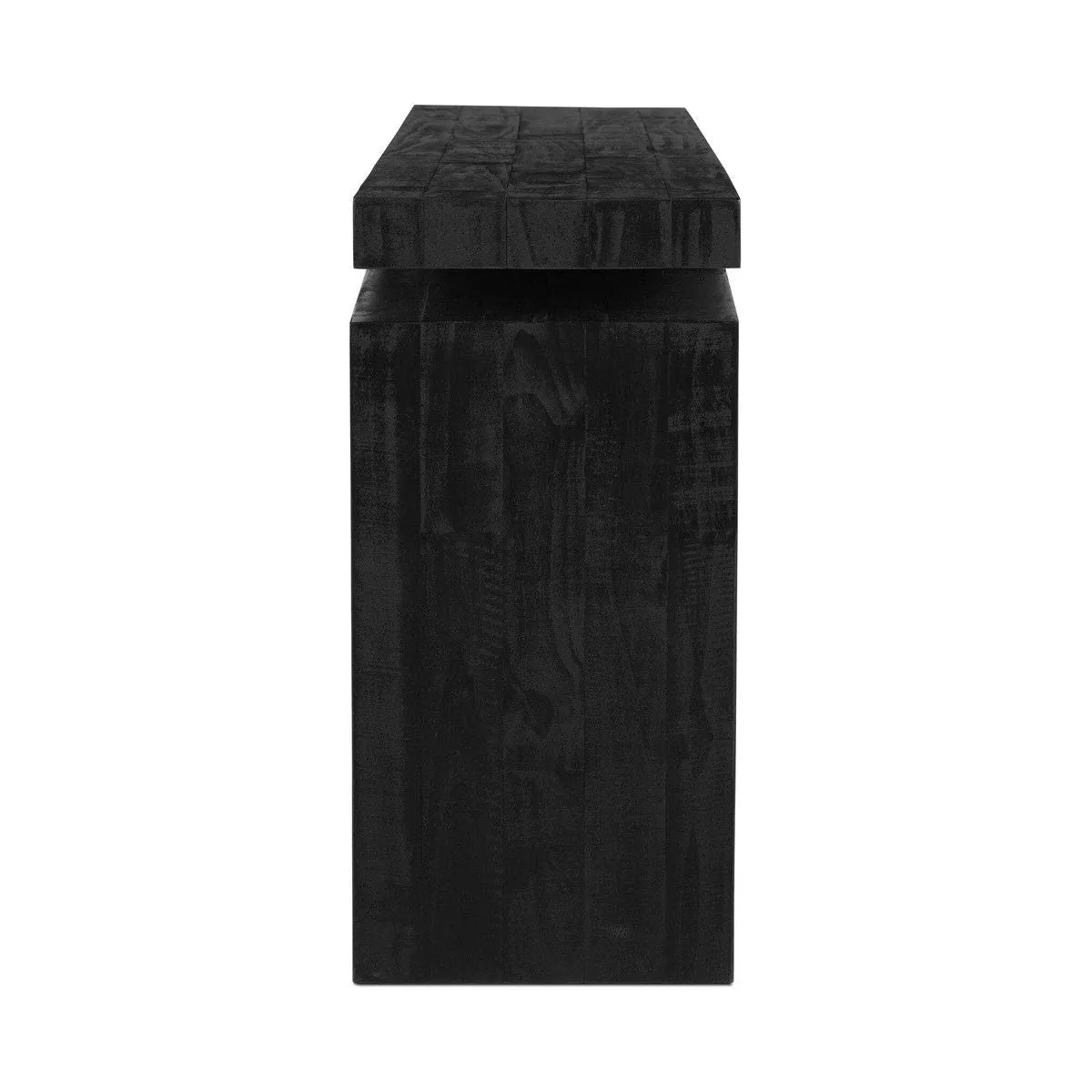 Alaric 79" Console Table - Aged Black Pine