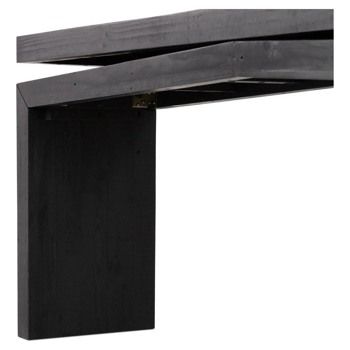 Alaric 79" Console Table - Aged Black Pine