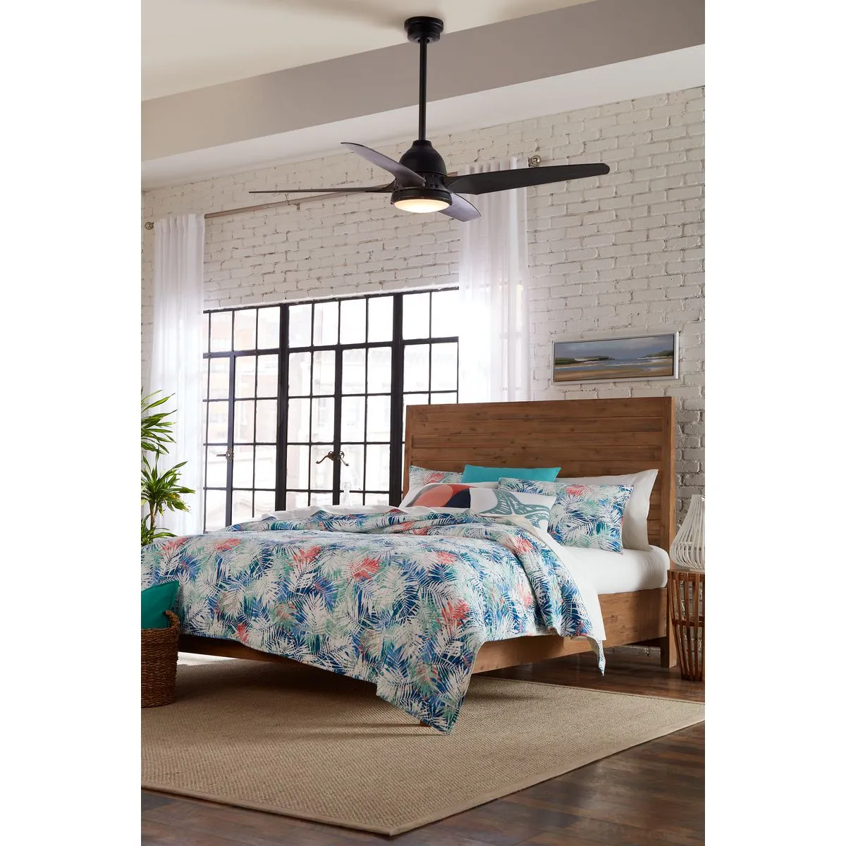 Alleron Collection 4-Blade 56-Inch DC Motor LED Ceiling Fan
