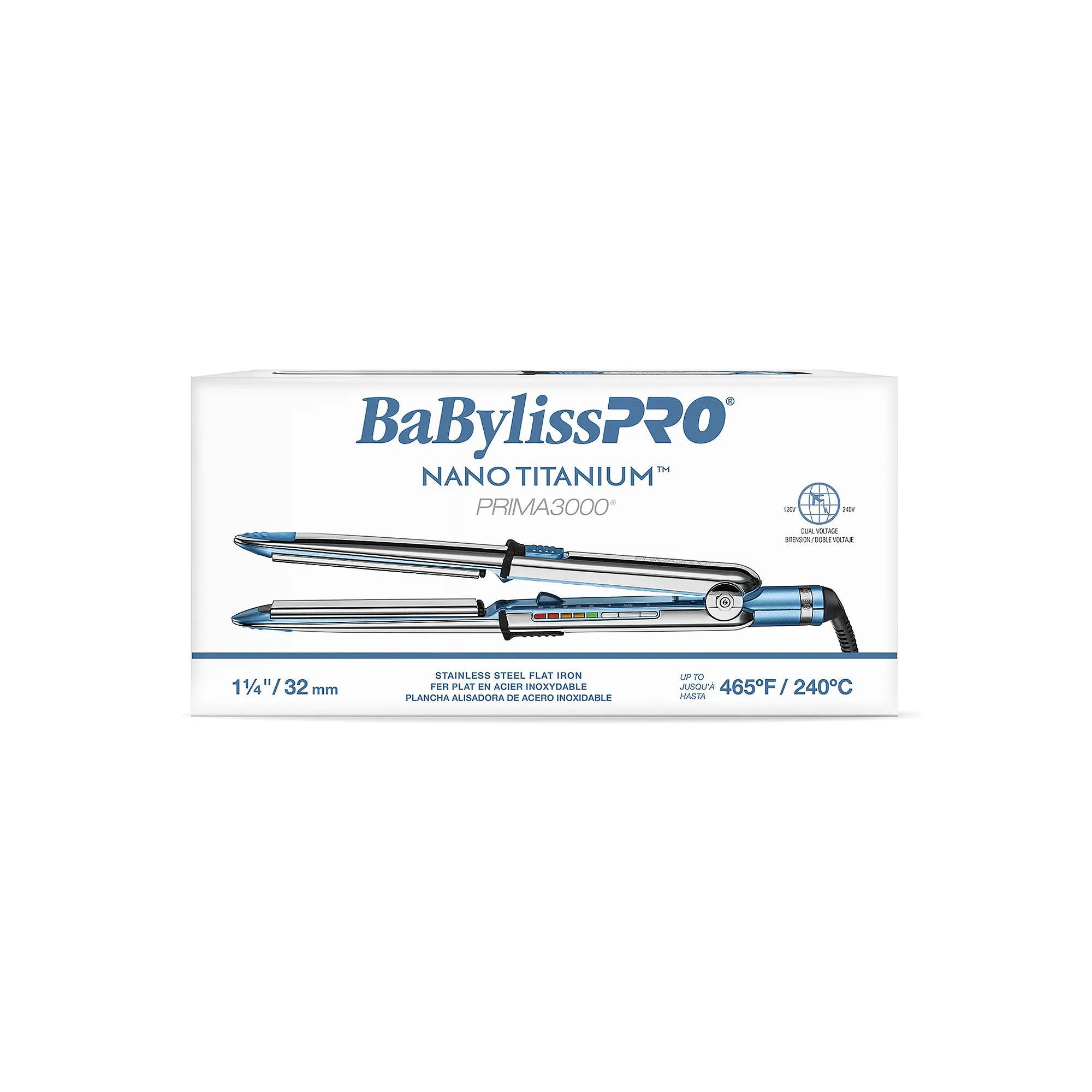 BaBylissPRO BABSS3000T Nano Titanium Prima3000 1-1/4" Ionic Straightener