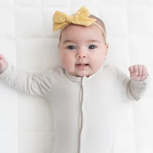 Bamboo Muslin Medium Bow in Sandcastle