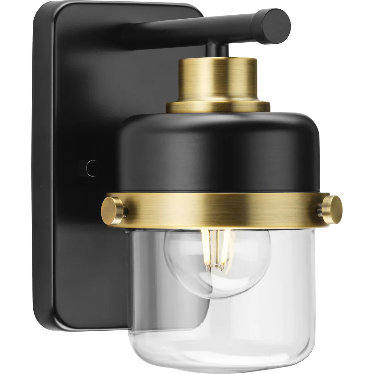 Beckner Collection One-Light Clear Glass Bath Light