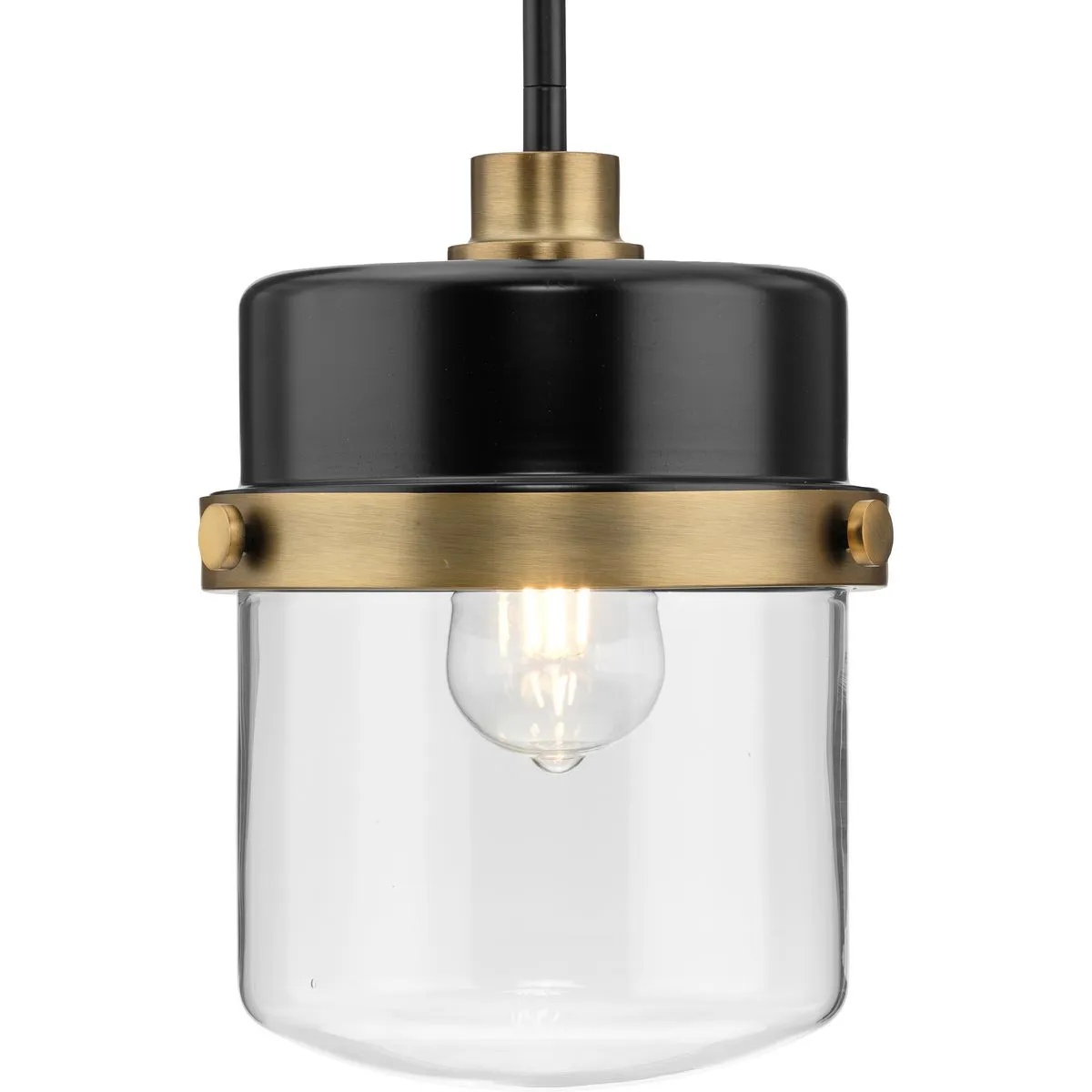 Beckner Collection One-Light Clear Glass Pendant Light