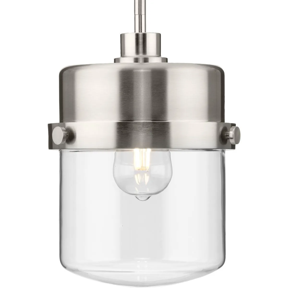 Beckner Collection One-Light Clear Glass Pendant Light