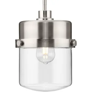 Beckner Collection One-Light Clear Glass Pendant Light