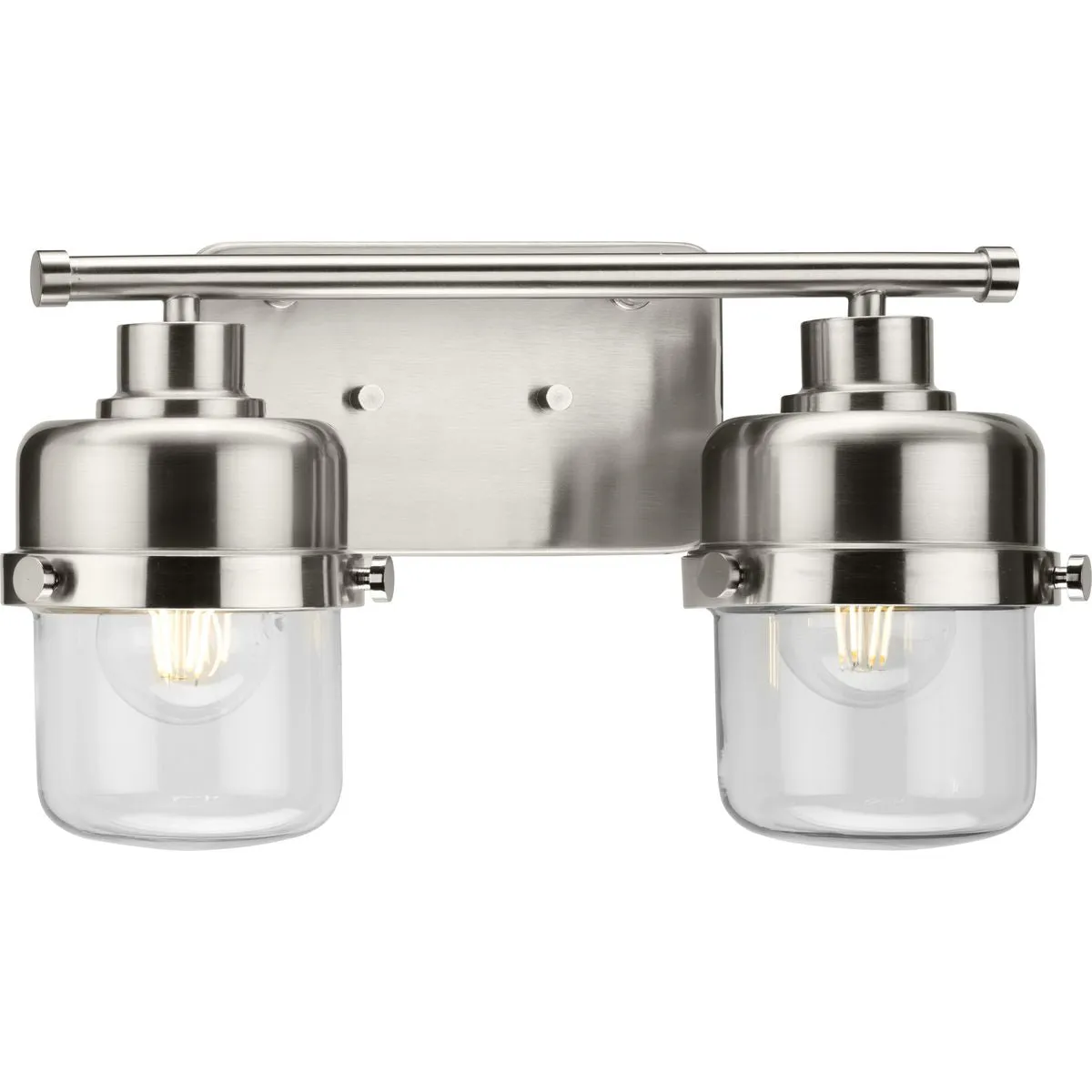 Beckner Collection Two-Light Clear Glass Bath Light