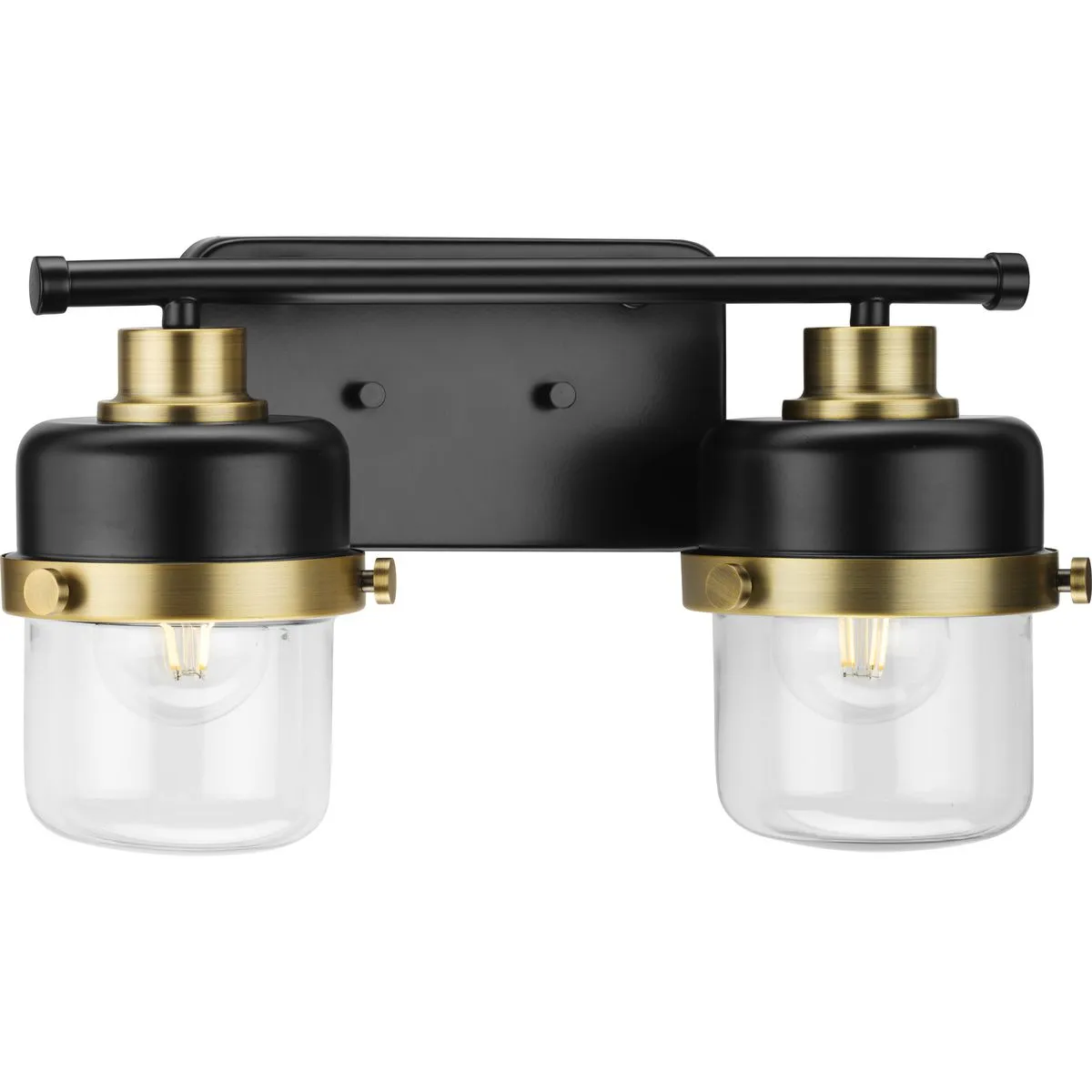 Beckner Collection Two-Light Clear Glass Bath Light