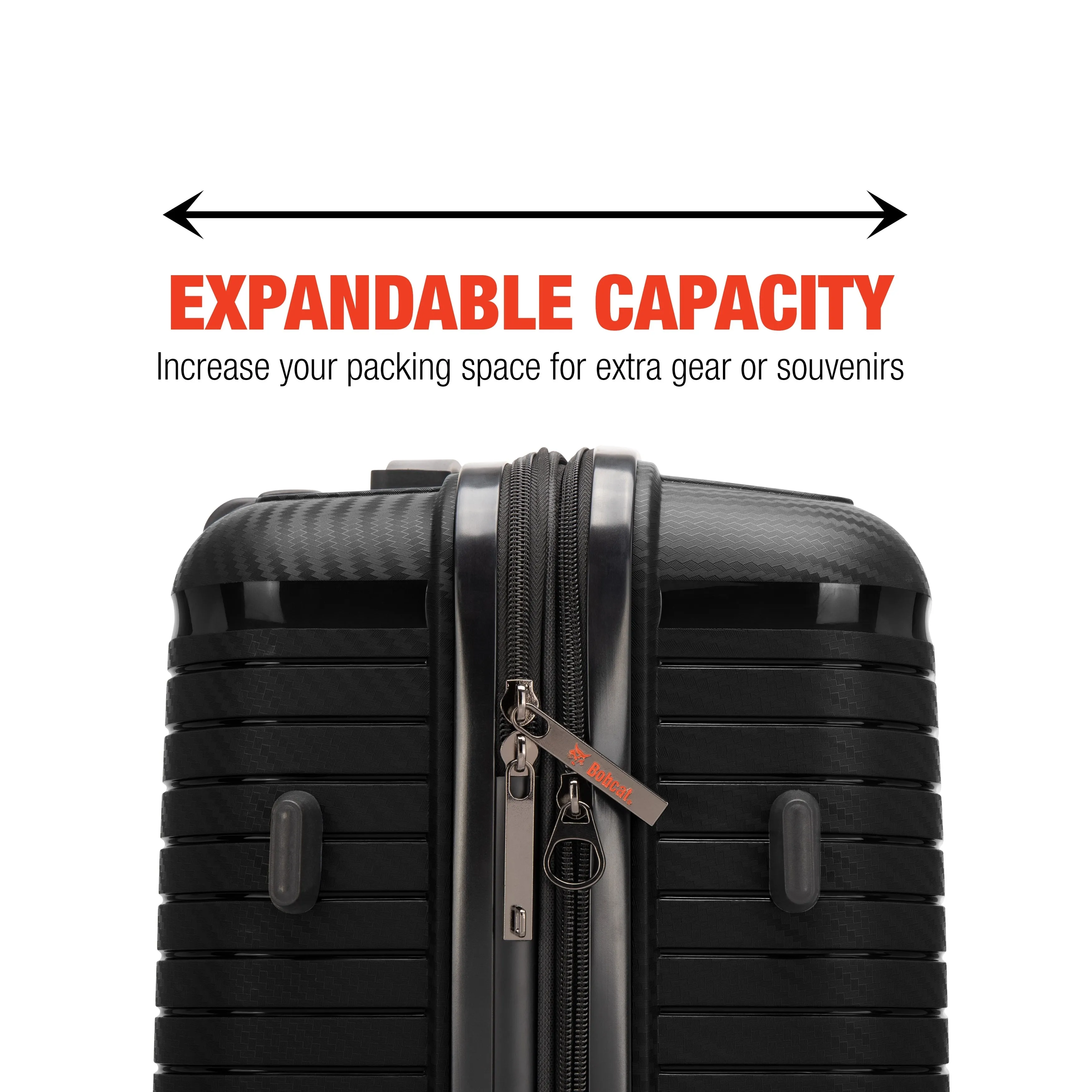 Bobcat Trencher 3-Piece Expandable Hardside Spinner Luggage Set