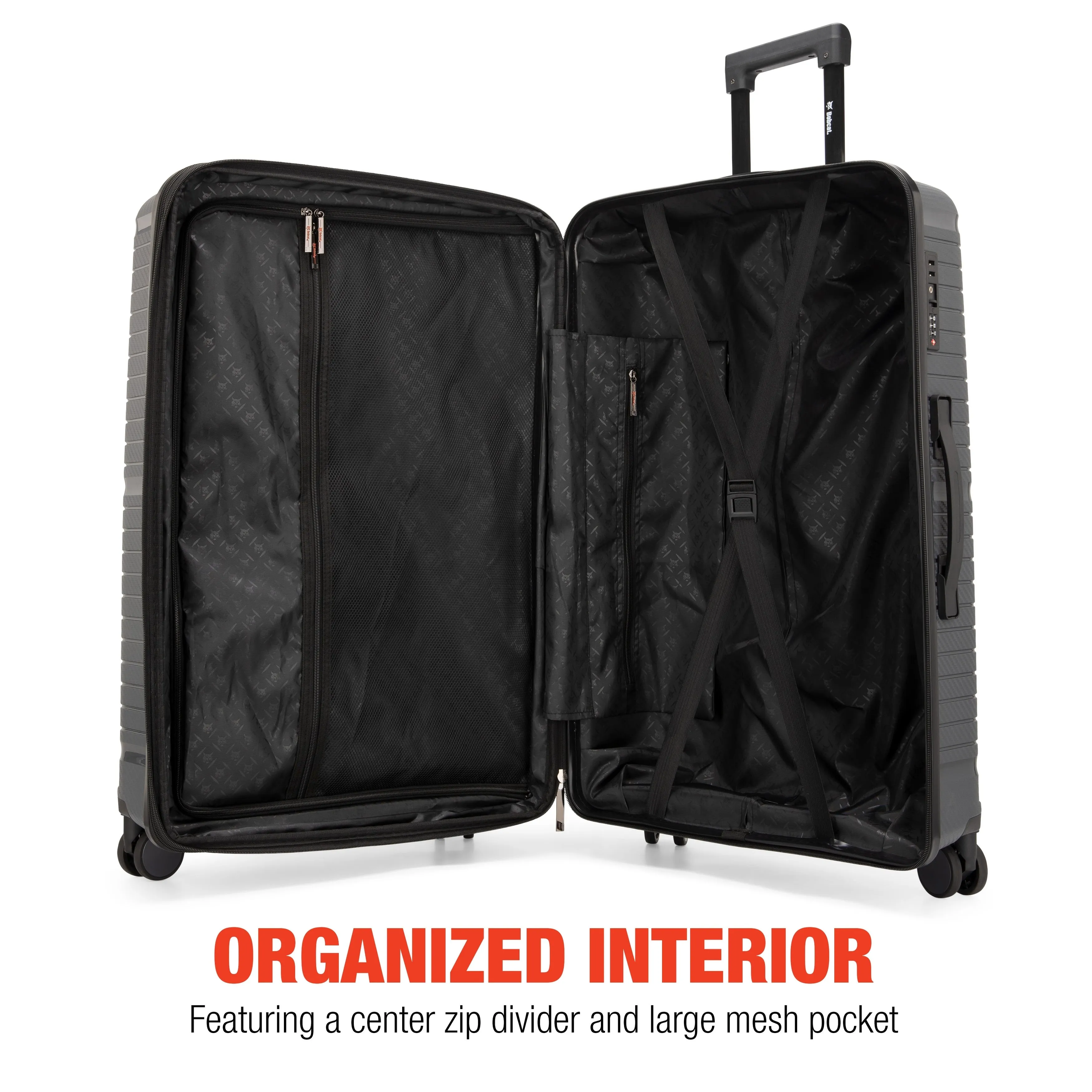 Bobcat Trencher 3-Piece Expandable Hardside Spinner Luggage Set