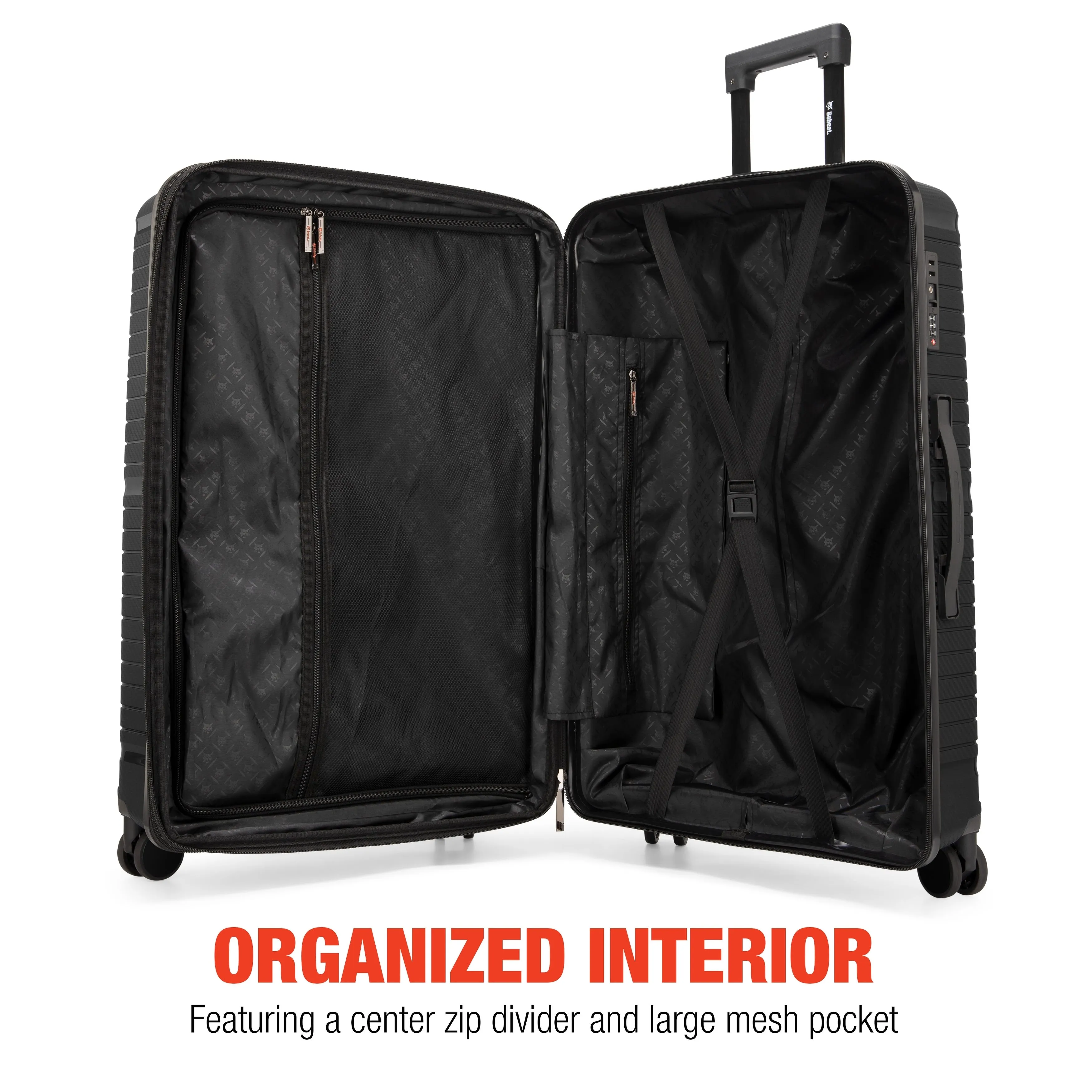 Bobcat Trencher 3-Piece Expandable Hardside Spinner Luggage Set