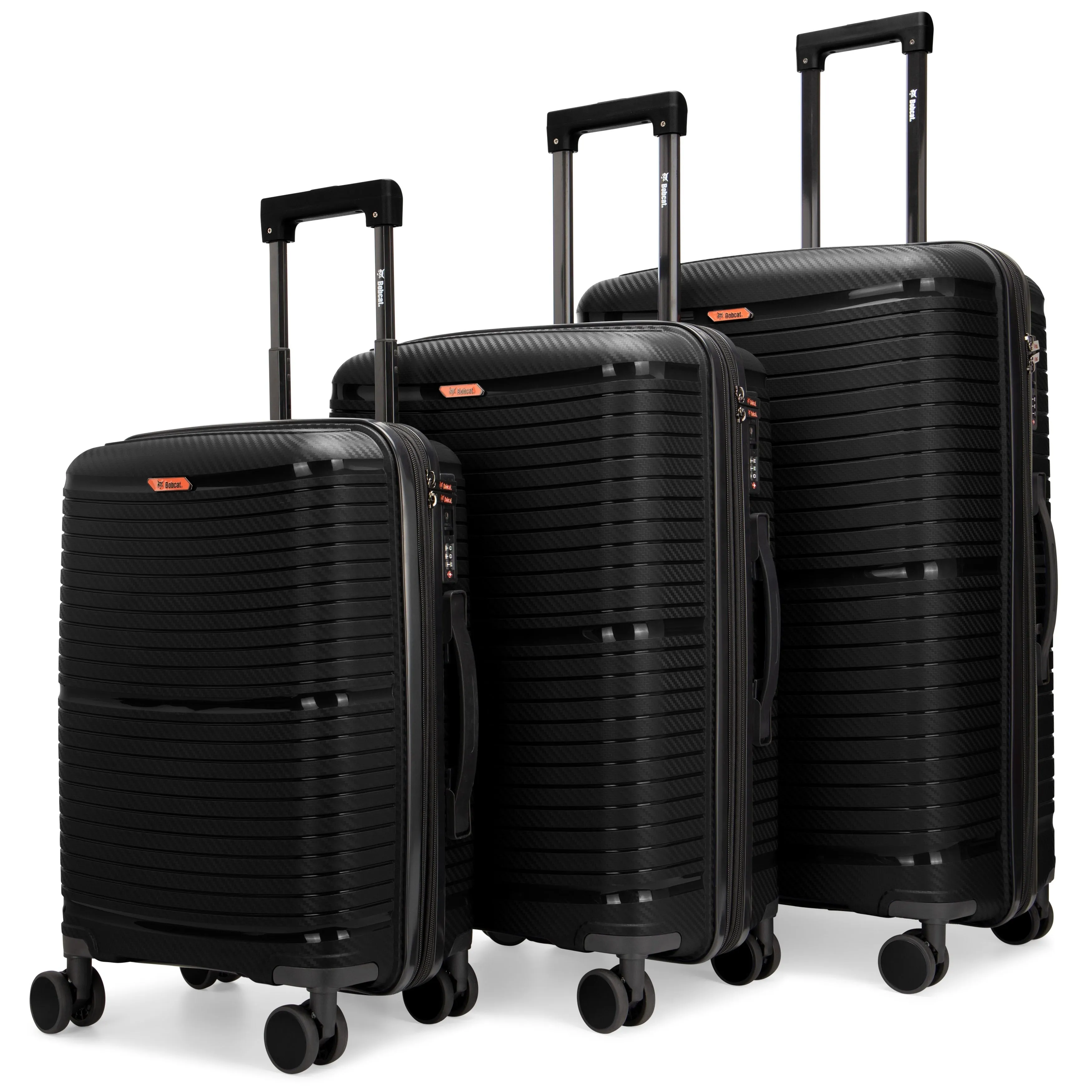 Bobcat Trencher 3-Piece Expandable Hardside Spinner Luggage Set