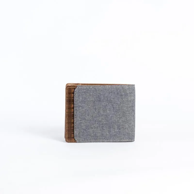 Boconi Caleb LTE Slimfold in Chestnut and Chambray