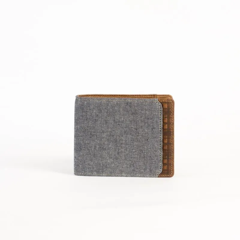Boconi Caleb LTE Slimfold in Chestnut and Chambray