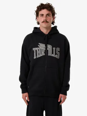 Born To Fly Zip Hood Fleece - Washed Black