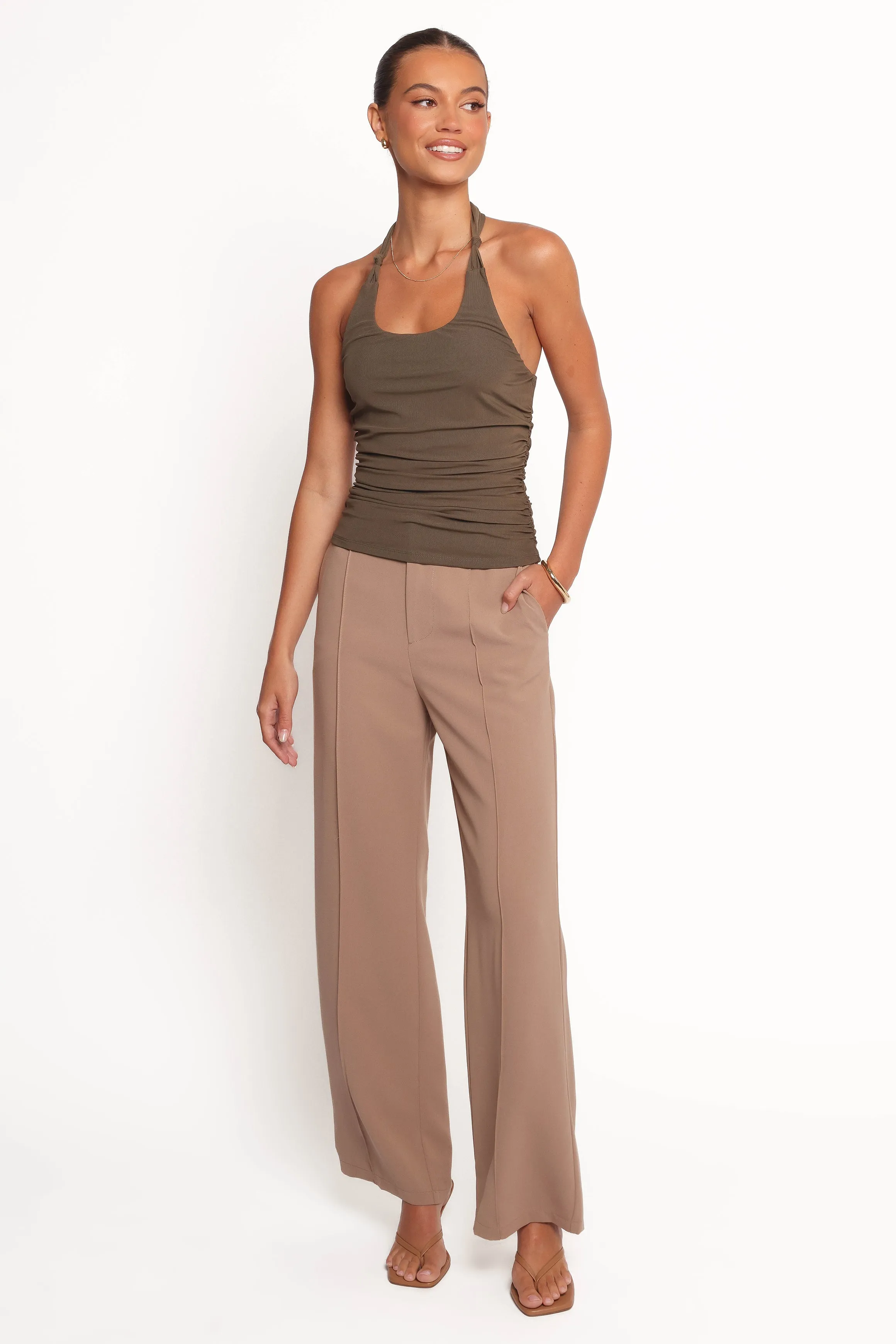 Boston Halter Top - Khaki