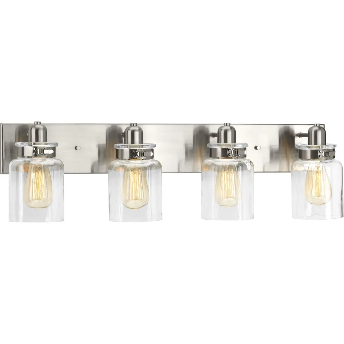 Calhoun Collection Four-Light Clear Glass Bath Vanity Light