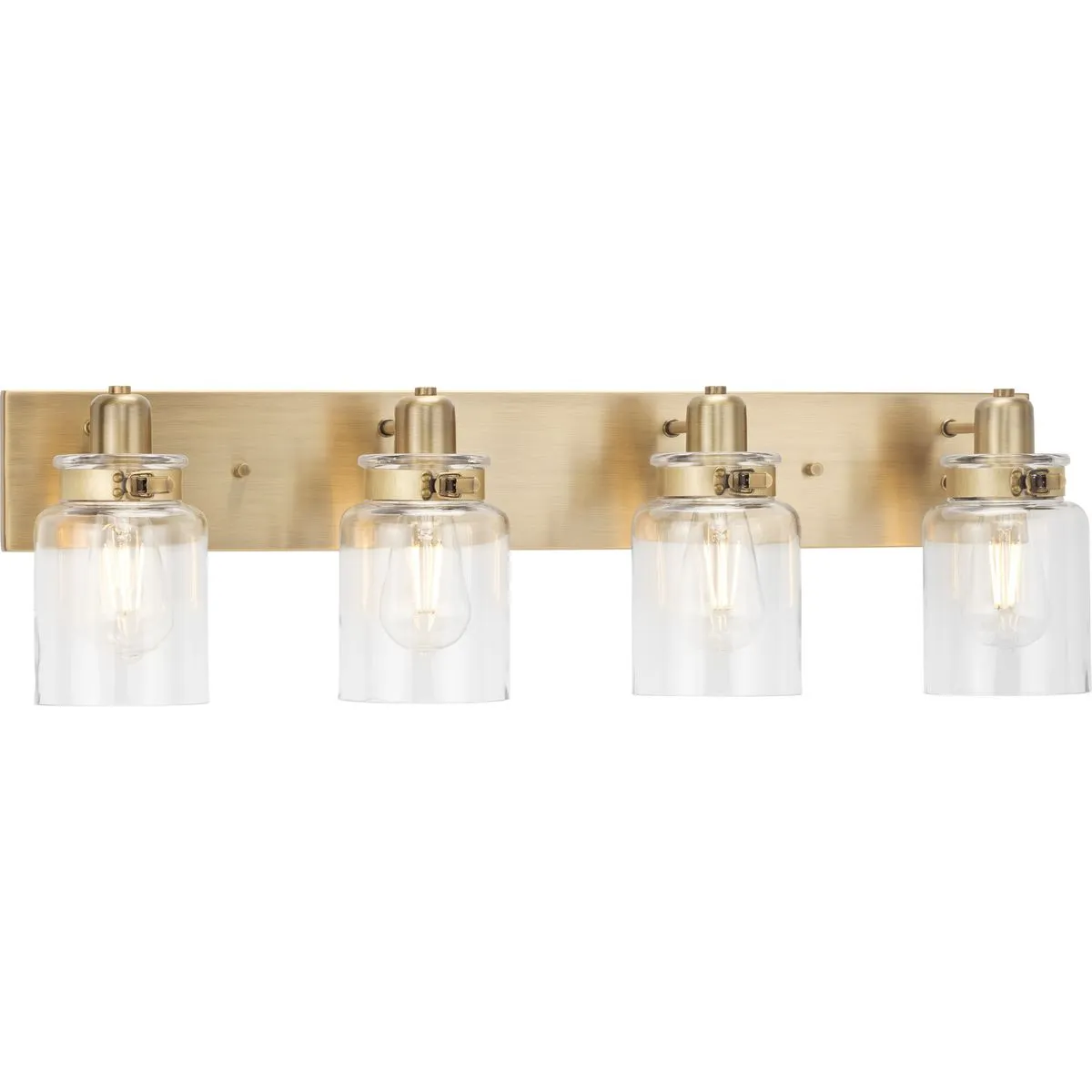 Calhoun Collection Four-Light Clear Glass Bath Vanity Light