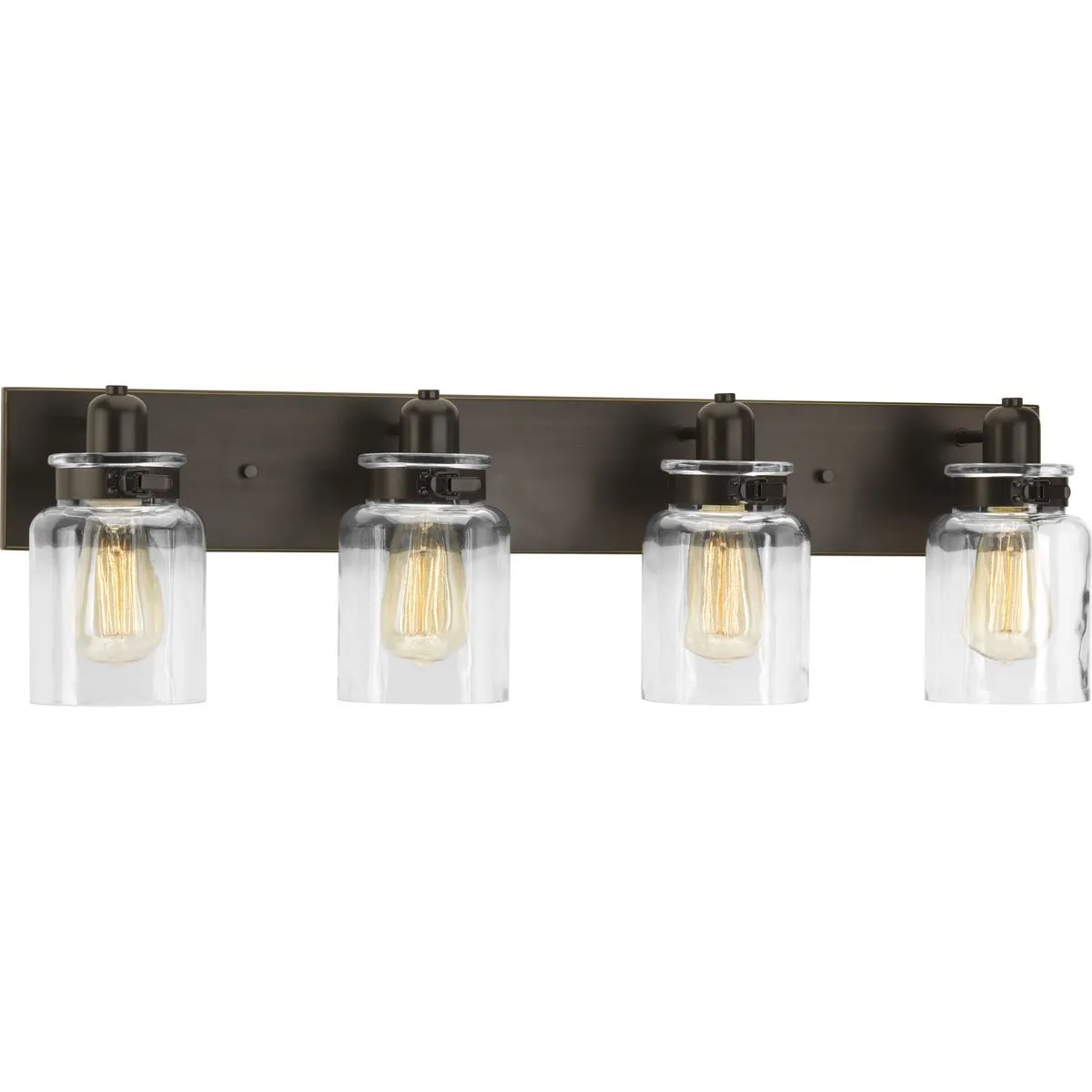 Calhoun Collection Four-Light Clear Glass Bath Vanity Light