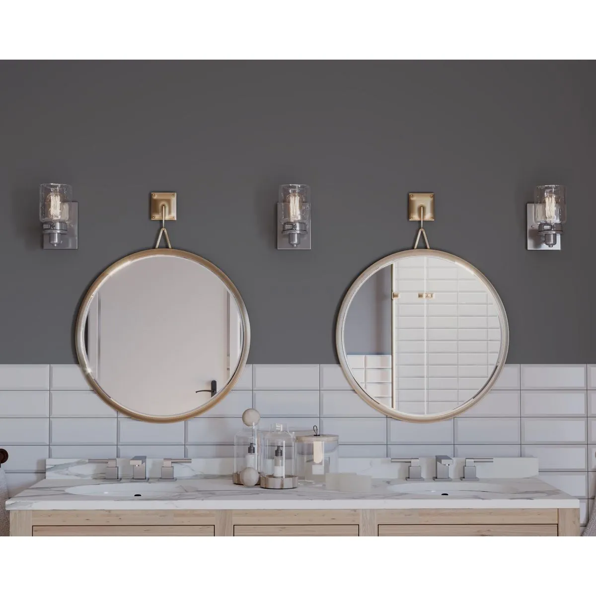 Calhoun Collection One-Light Clear Glass Bath Vanity Light