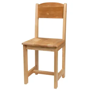 Child-Sized 14" Classic Wood Chair | Durable Rubberwood, Supportive Design for Classrooms
