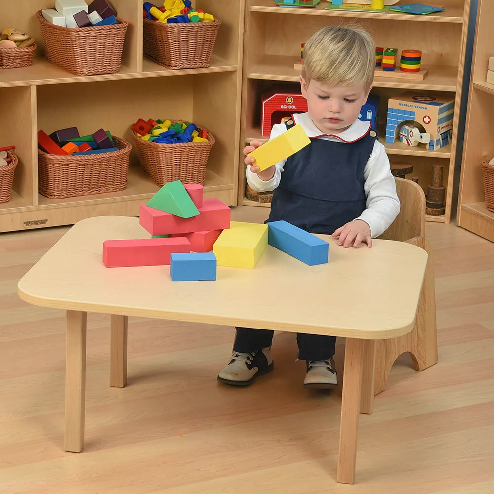 Classic Hardwood Toddler Table | Durable, Scratch-Resistant Activity Table