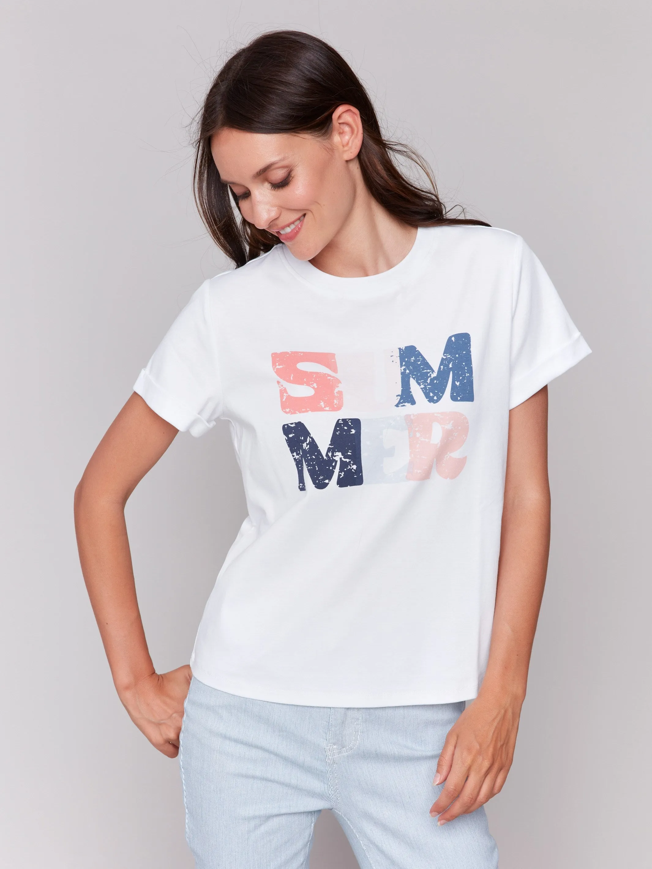 Cotton Graphic T-Shirt - White