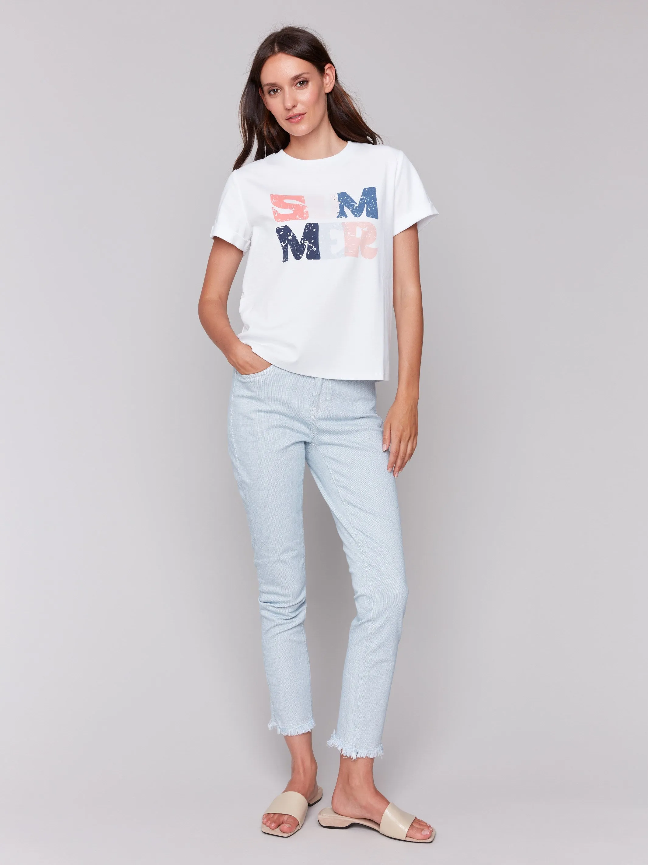 Cotton Graphic T-Shirt - White