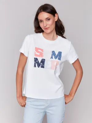 Cotton Graphic T-Shirt - White