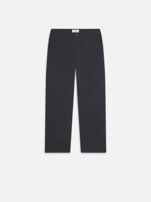 Cotton Relaxed Trousers -- Dark Navy
