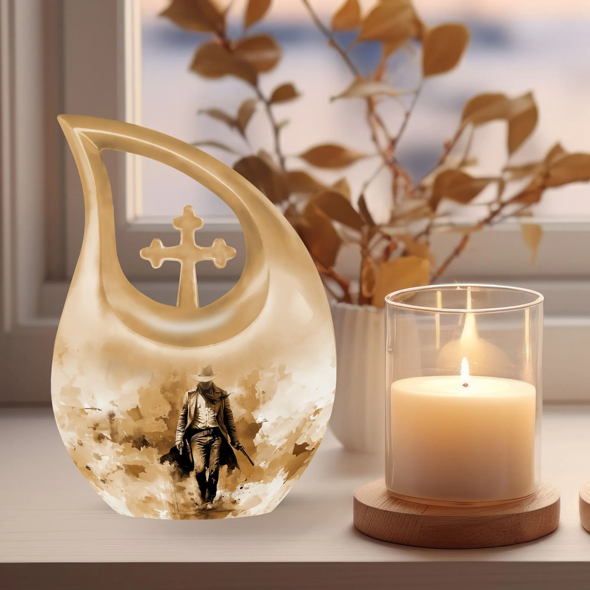 Cowboy Urn, The Peaceful Rest Memorial for Cremated Remains