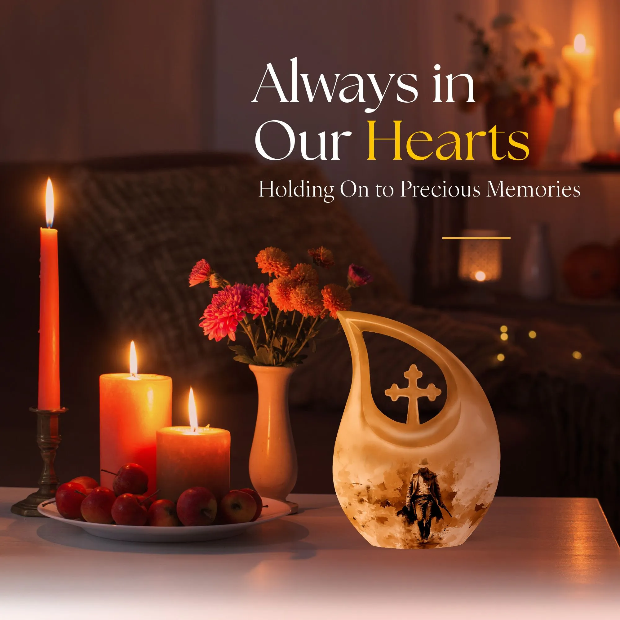 Cowboy Urn, The Peaceful Rest Memorial for Cremated Remains