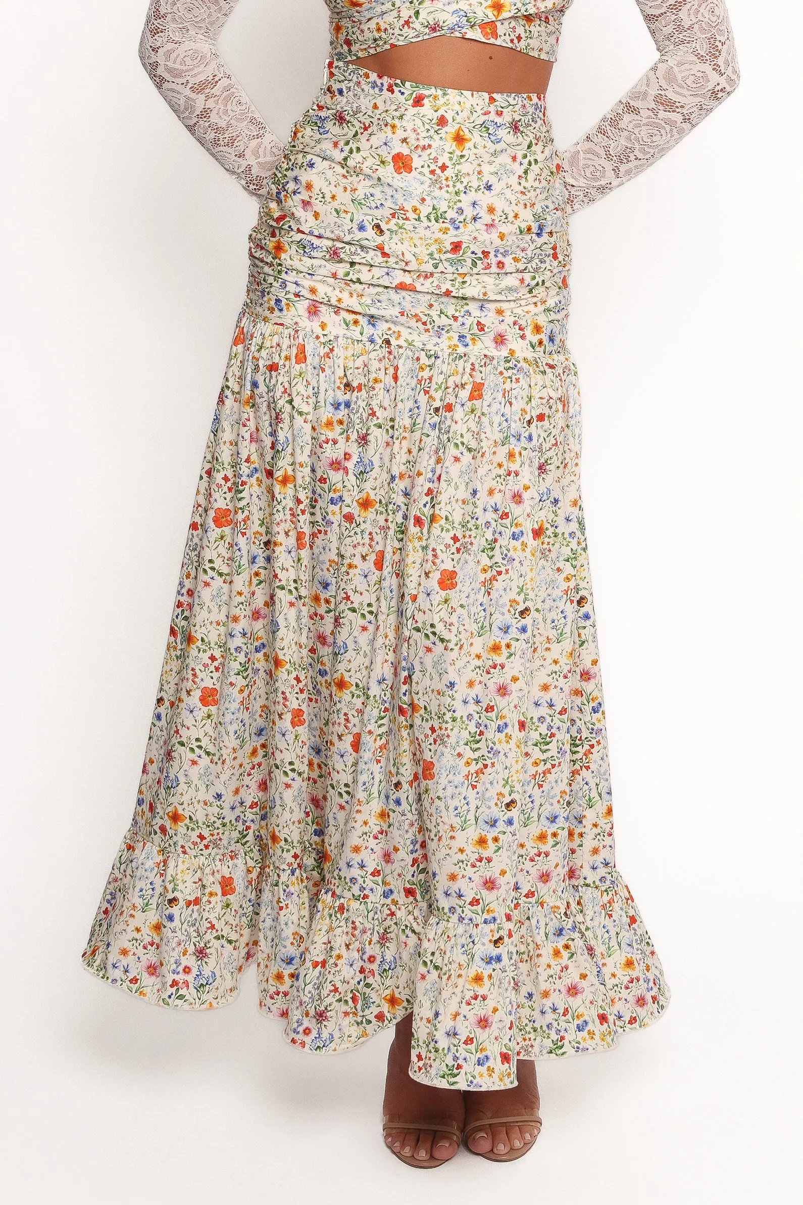 Dara Maxi Skirt - Garden Floral