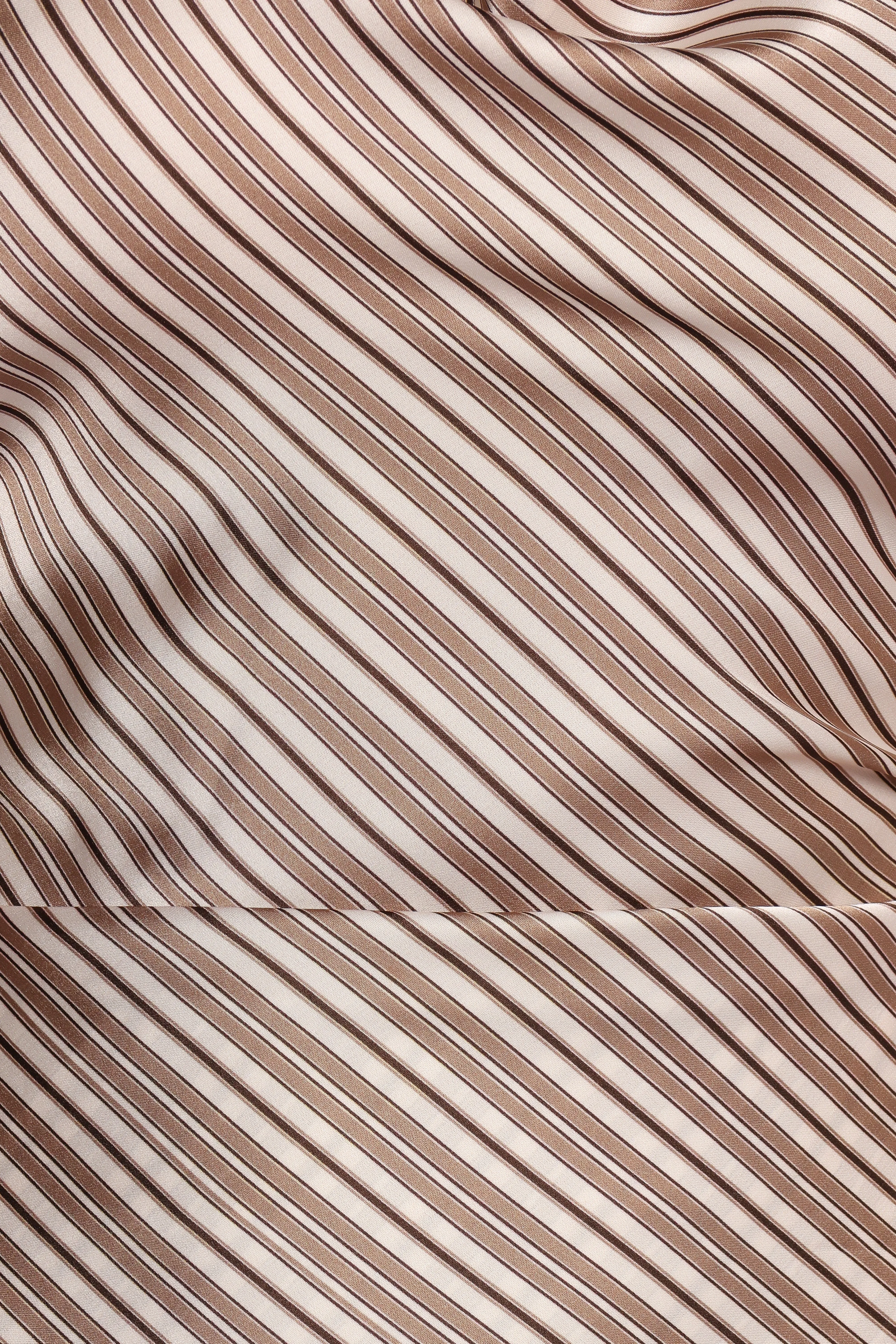 Dellia Halterneck Top - Brown Stripes