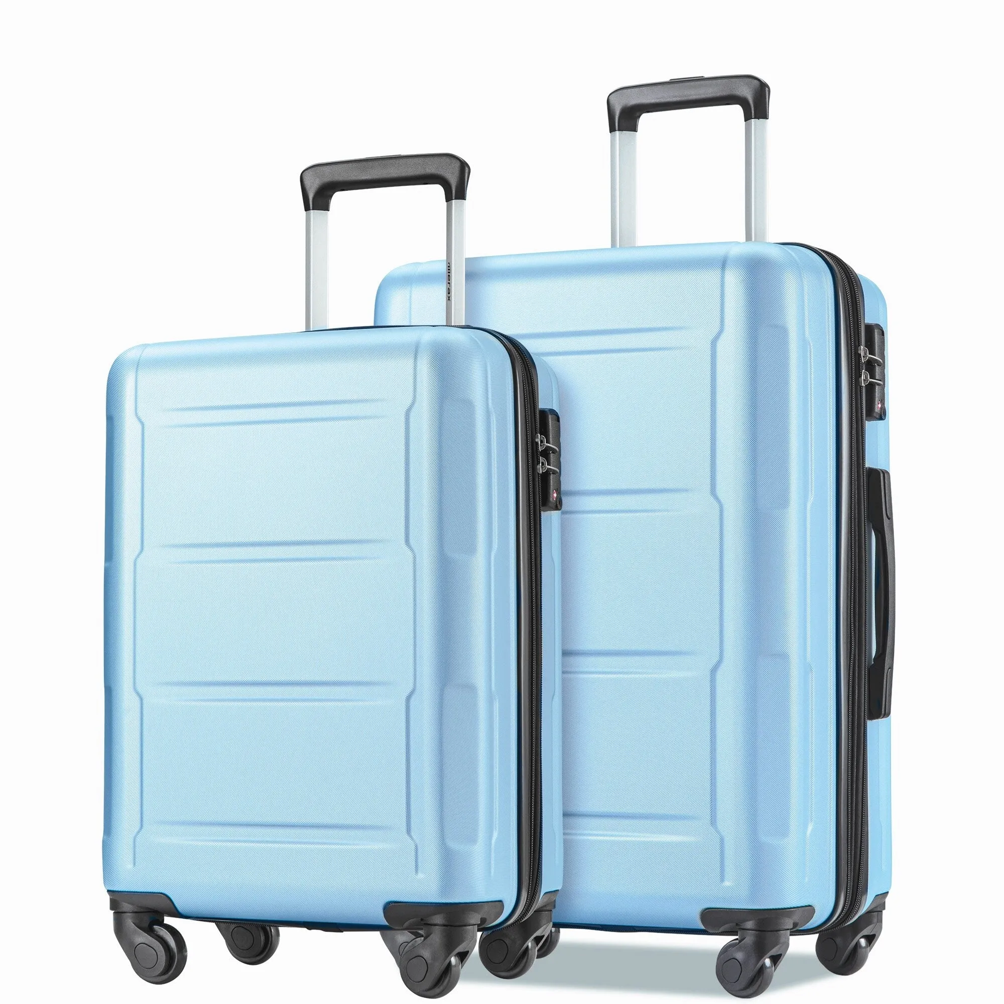 Expanable Spinner Wheel 2 Piece Luggage Set ABS Lightweight Suitcase with TSA Lock 20" 24"
