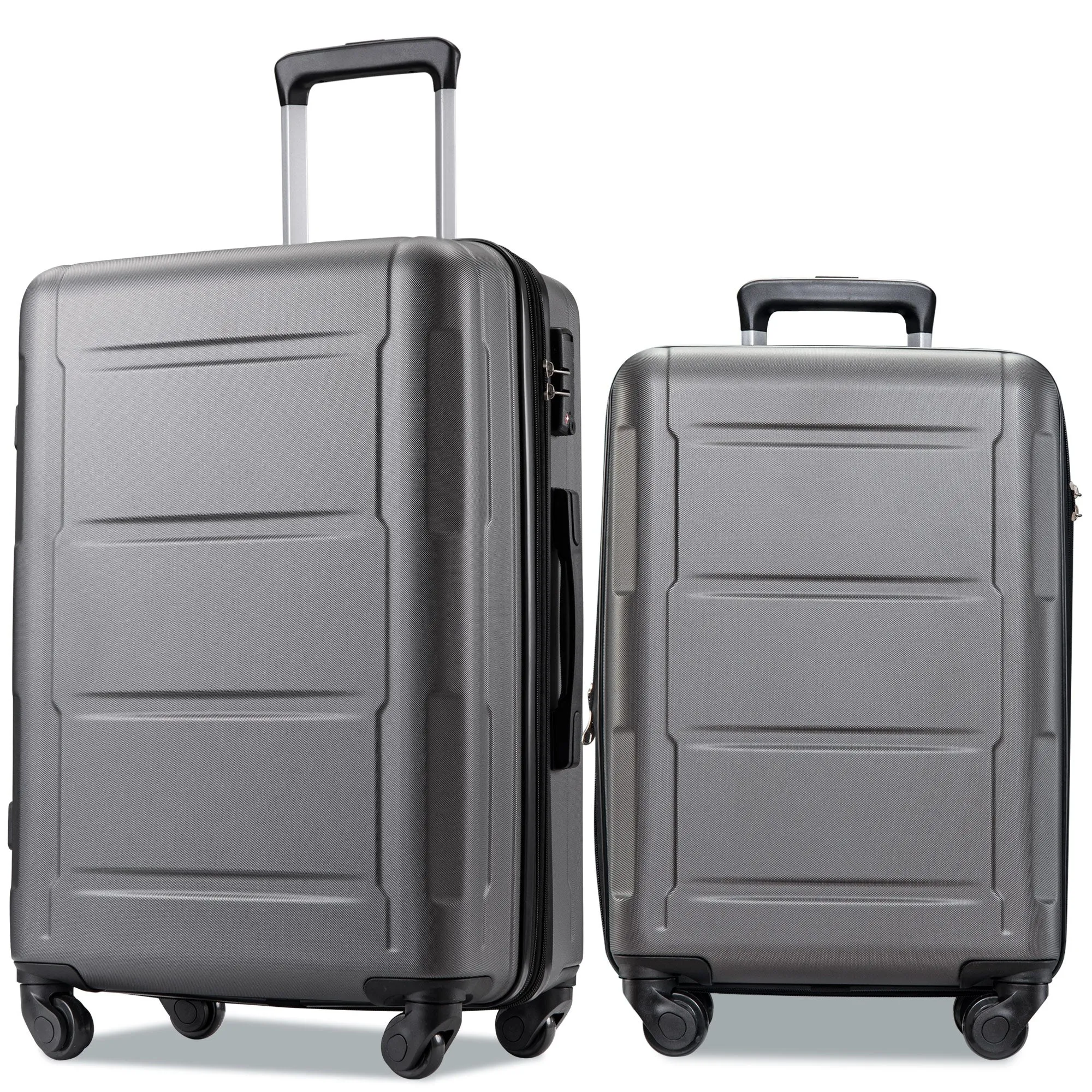 Expanable Spinner Wheel 2 Piece Luggage Set ABS Lightweight Suitcase with TSA Lock 20" 24"