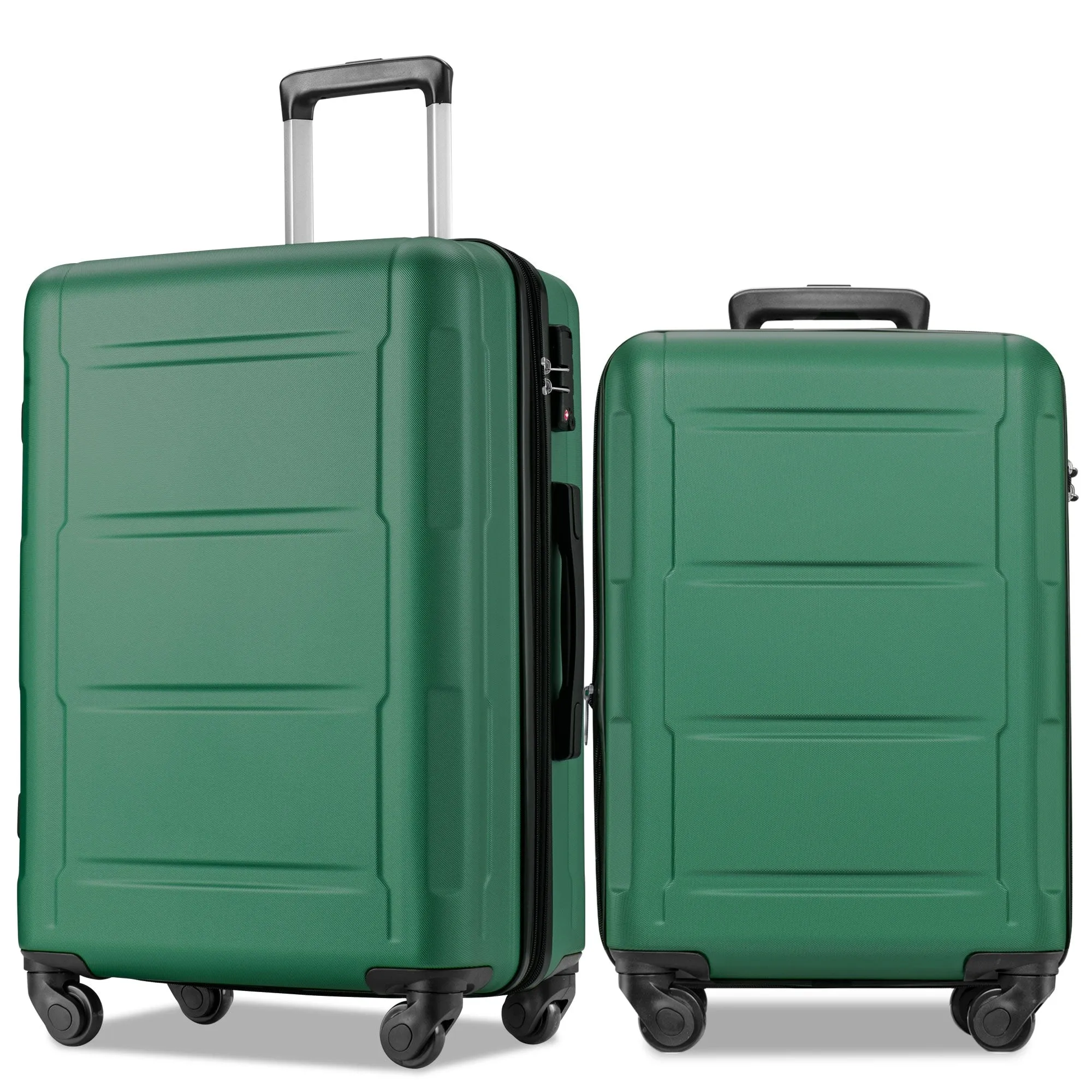 Expanable Spinner Wheel 2 Piece Luggage Set ABS Lightweight Suitcase with TSA Lock 20" 24"
