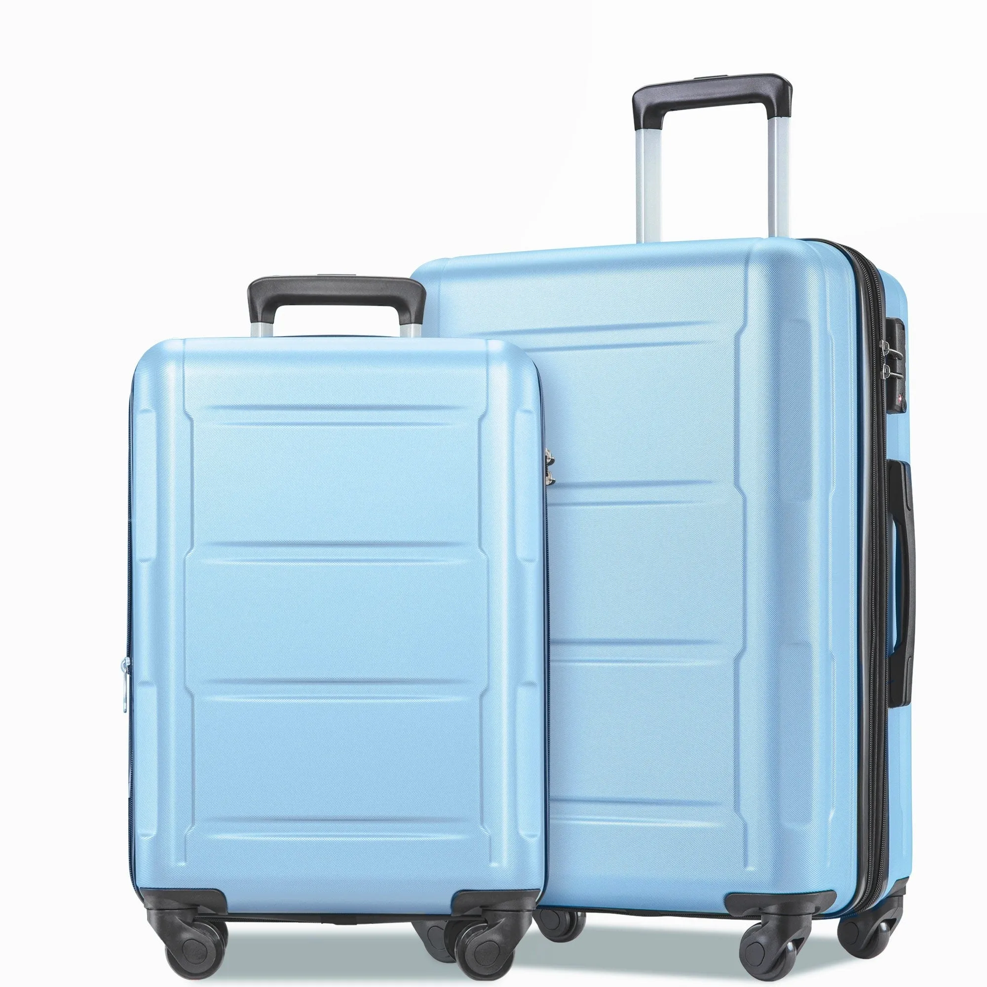 Expanable Spinner Wheel 2 Piece Luggage Set ABS Lightweight Suitcase with TSA Lock 20" 24"