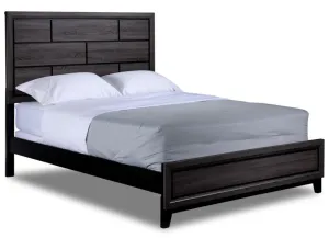 Fog 3-Piece Queen Bed - Grey, Black
