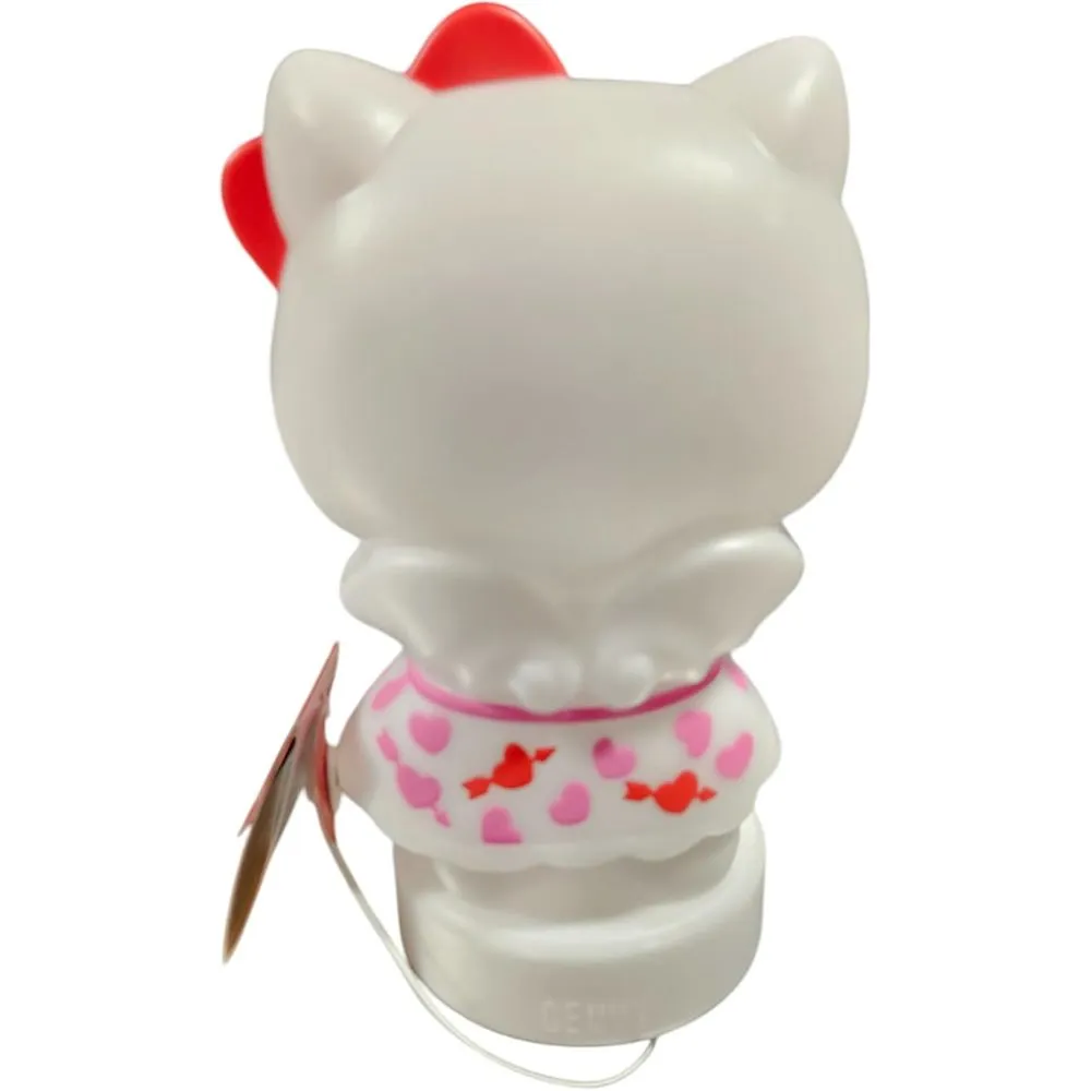 Gemmy SIL-34342 Hello Kitty Valentines Day White Blow Mold Tabletop Decor with Heart, 12 inches
